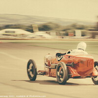 Buy canvas prints of Classic Red Race Car 1920s United Kingdom by Peter Greenway