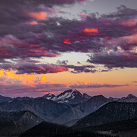 Buy canvas prints of Sunset from Harts Pass by Chuck Koonce