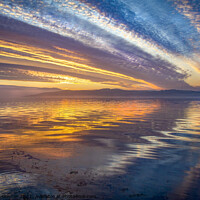 Buy canvas prints of Sunset Esplanade, Greenock, River Clyde by campbell skinner