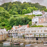 Buy canvas prints of Captivating Clovelly Harbour by Martin Yiannoullou