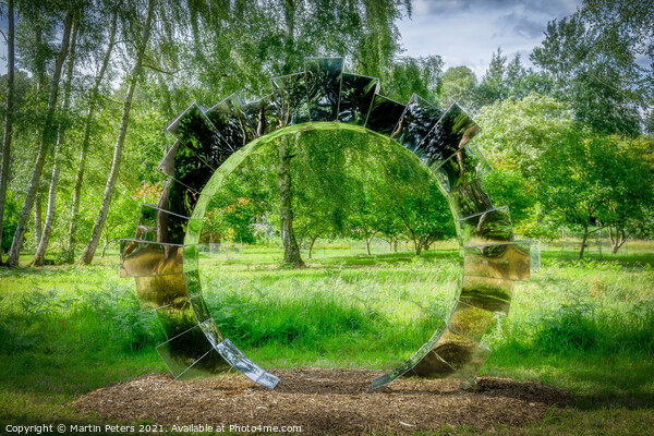 Natures Circular Reflection Picture Board by Martin Yiannoullou