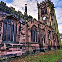 Buy canvas prints of St Michael and all angels Church Middlewich by mike kearns