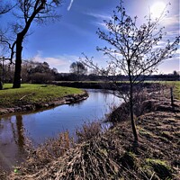 Buy canvas prints of River Dane in Middlewich by mike kearns