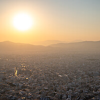 Buy canvas prints of Aerial cityscape view of Athens capital of Greece by Mirko Kuzmanovic