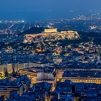 Buy canvas prints of Night view of Ancient Acropolis of Athens in Greece by Mirko Kuzmanovic