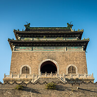 Buy canvas prints of Bell Tower in Beijing, China, built in 1272 during the Yuan dynasty by Mirko Kuzmanovic