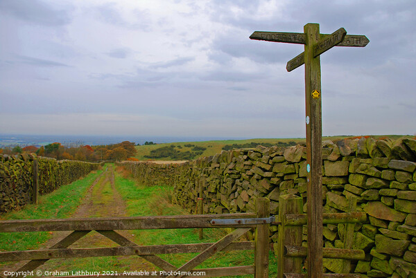 Bridleway Cross-Roads in the Lake District Picture Board by Graham Lathbury