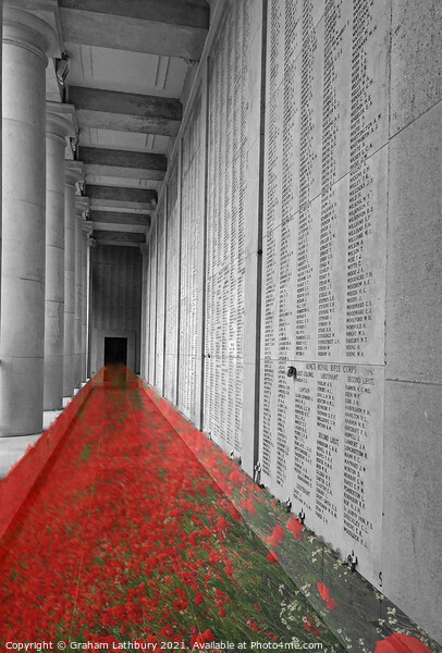 Menin Gate Memorial; We Will Remember Them Picture Board by Graham Lathbury
