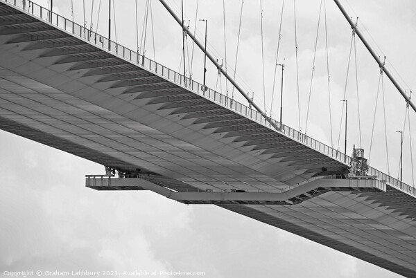 Monochrome Severn Bridge Picture Board by Graham Lathbury