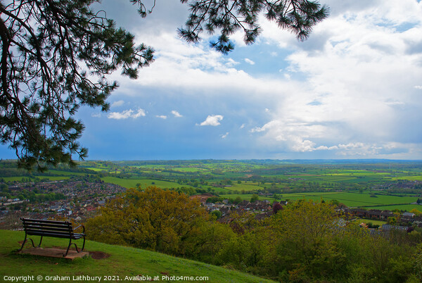 The stunning vista from the Wotton Under Edge Circle of Trees Picture Board by Graham Lathbury