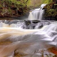Buy canvas prints of Afon Mellte waterfall, Brecon Beacons by Graham Lathbury