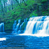 Buy canvas prints of Brecon Beacons Waterfall  by Graham Lathbury