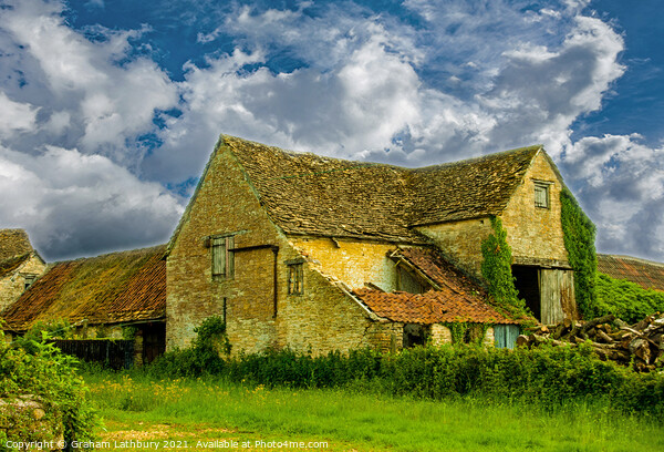 Rustic barn in the Cotswolds Picture Board by Graham Lathbury