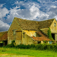 Buy canvas prints of Rustic barn in the Cotswolds by Graham Lathbury