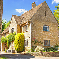 Buy canvas prints of Cotswolds Cottage, Beverston by Graham Lathbury