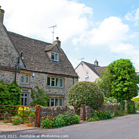 Buy canvas prints of Cotswolds Cottages, Nympsfield by Graham Lathbury
