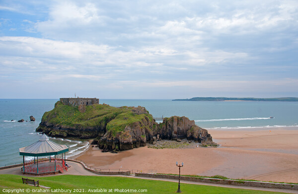 Castle Beach Tenby Picture Board by Graham Lathbury