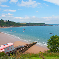 Buy canvas prints of Tenby Beach and old Lifeboat House by Graham Lathbury