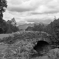Buy canvas prints of Monochrome Ashness Bridge, Lake District by Graham Lathbury