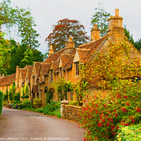 Buy canvas prints of Castle Combe Cottages, Cotswolds by Graham Lathbury