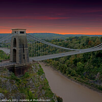 Buy canvas prints of Clifton Suspension Bridge at sundown by Graham Lathbury