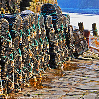 Buy canvas prints of Lobster & Crab Pots by Graham Lathbury