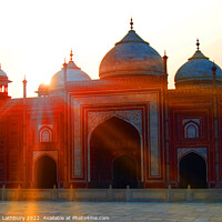 Buy canvas prints of The Mosque of the Taj Mahal by Graham Lathbury