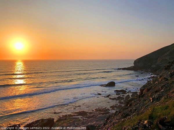 Cornish Sunset Picture Board by Graham Lathbury
