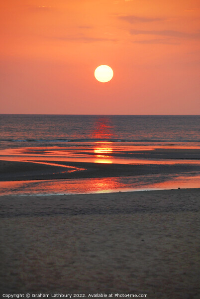 Beach Sunset Picture Board by Graham Lathbury