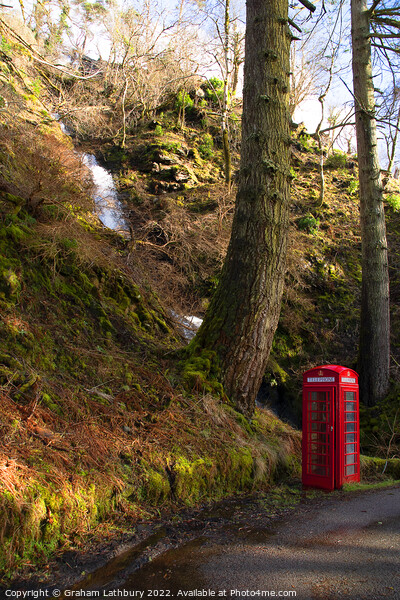 Iconic Carsaig Telephone Box Picture Board by Graham Lathbury