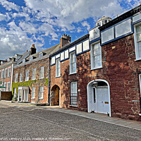 Buy canvas prints of Exeter Cottages by Graham Lathbury
