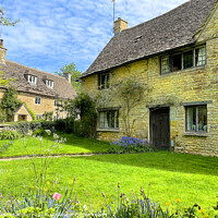 Buy canvas prints of Cotswolds Cottages by Graham Lathbury