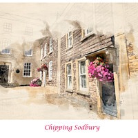 Buy canvas prints of Chipping Sodbury Watercolour by Graham Lathbury