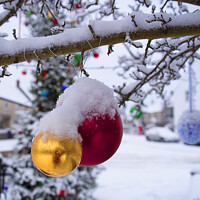 Buy canvas prints of Christmas Baubles by Graham Lathbury