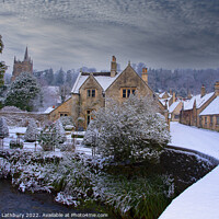 Buy canvas prints of Castle Combe in the snow by Graham Lathbury
