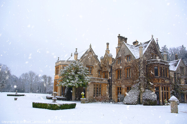 Castle Combe, Winter Picture Board by Graham Lathbury