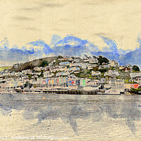 Buy canvas prints of Kingswear, Devon - Watercolour by Graham Lathbury