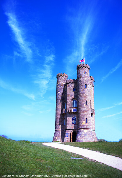 Broadway Tower Picture Board by Graham Lathbury