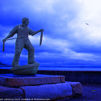 Buy canvas prints of Newlyn Fisherman Statue by Graham Lathbury