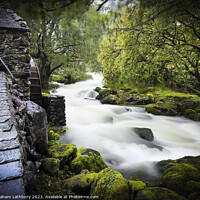 Buy canvas prints of Borrowdale Water Mill by Graham Lathbury