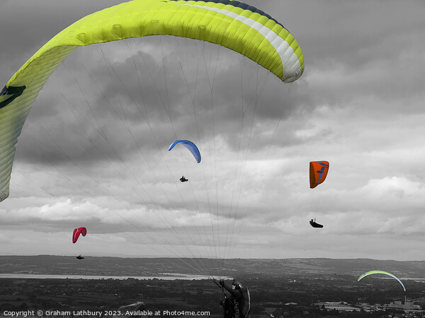 Paragliders Picture Board by Graham Lathbury