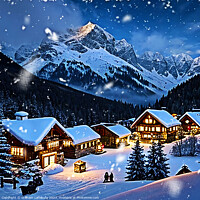 Buy canvas prints of Christmas Village by Graham Lathbury