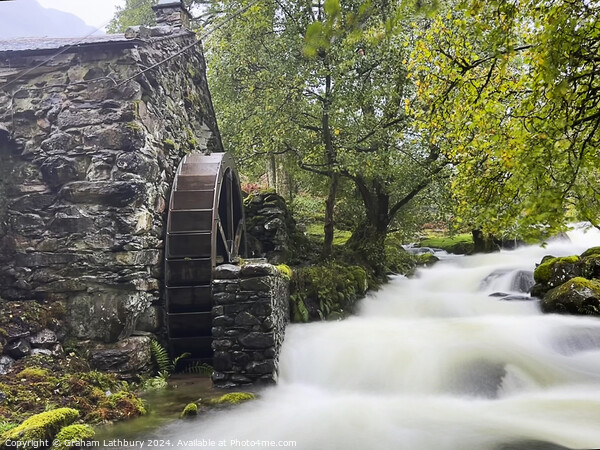 Borrowdale Water Mill Picture Board by Graham Lathbury