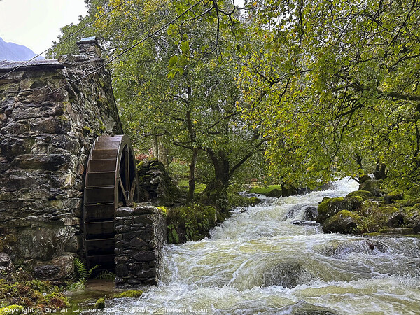 Borrowdale Water Mill Picture Board by Graham Lathbury