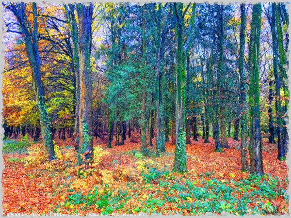 Autumnal Forest Watercolour Picture Board by Graham Lathbury