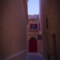 Buy canvas prints of Mdina, Malta, side street by Graham Lathbury