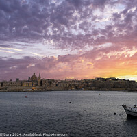 Buy canvas prints of Valletta Sunset Malta by Graham Lathbury