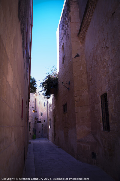 Mdina Side Street, Malta Picture Board by Graham Lathbury
