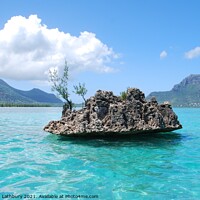 Buy canvas prints of Mauritius Sea Rock by Graham Lathbury