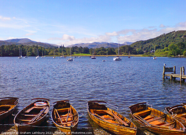 Lake Windermere from Ambleside Picture Board by Graham Lathbury